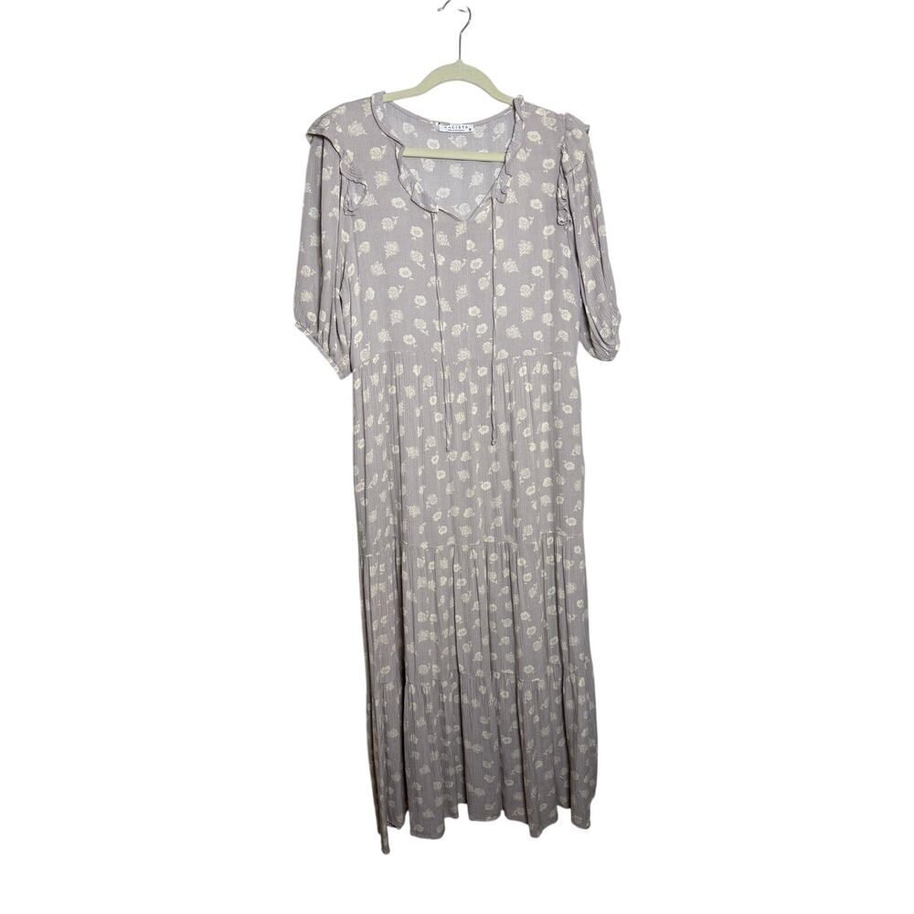 Calista Lavender Floral Maxi Dress Women's Sz. S